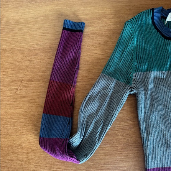 Diane von Furstenberg Ribbed Colorblock Top - Picture 10 of 13